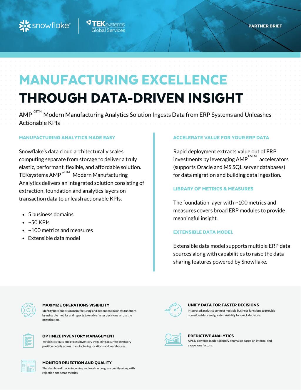 TEKsystems Manufacturing Excellence Through Data-Driven Insight