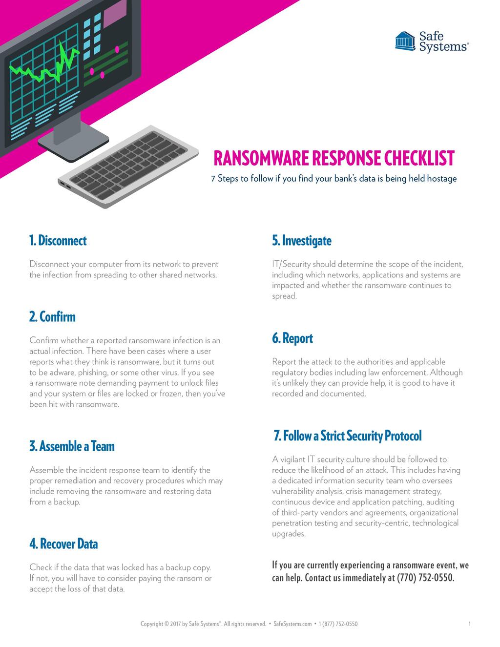 Ransomware Response Checklist