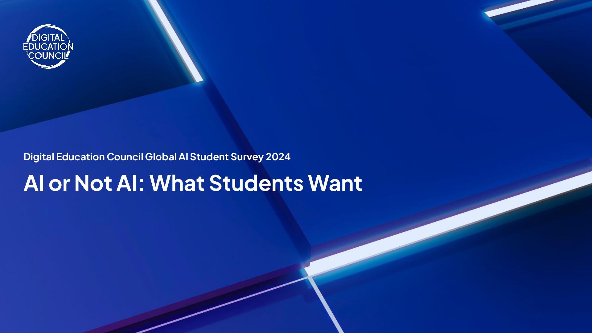 Digital Education Council Global AI Student Survey 2024