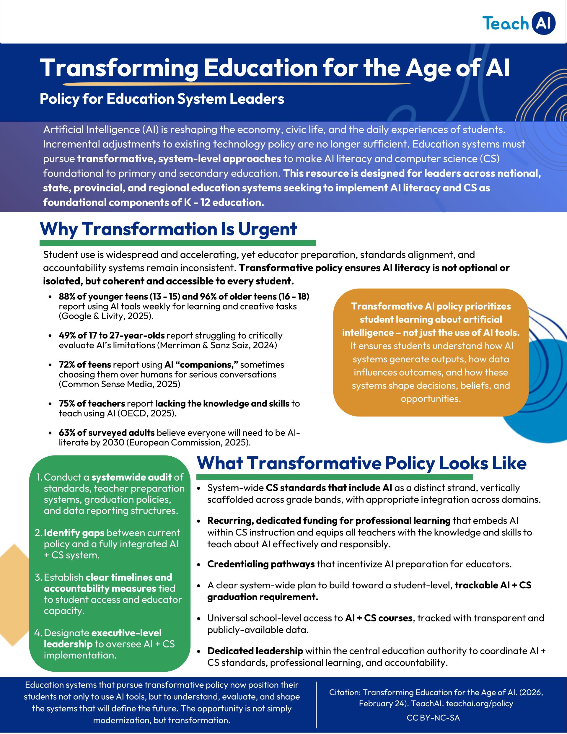 Transforming Education for the Age of AI