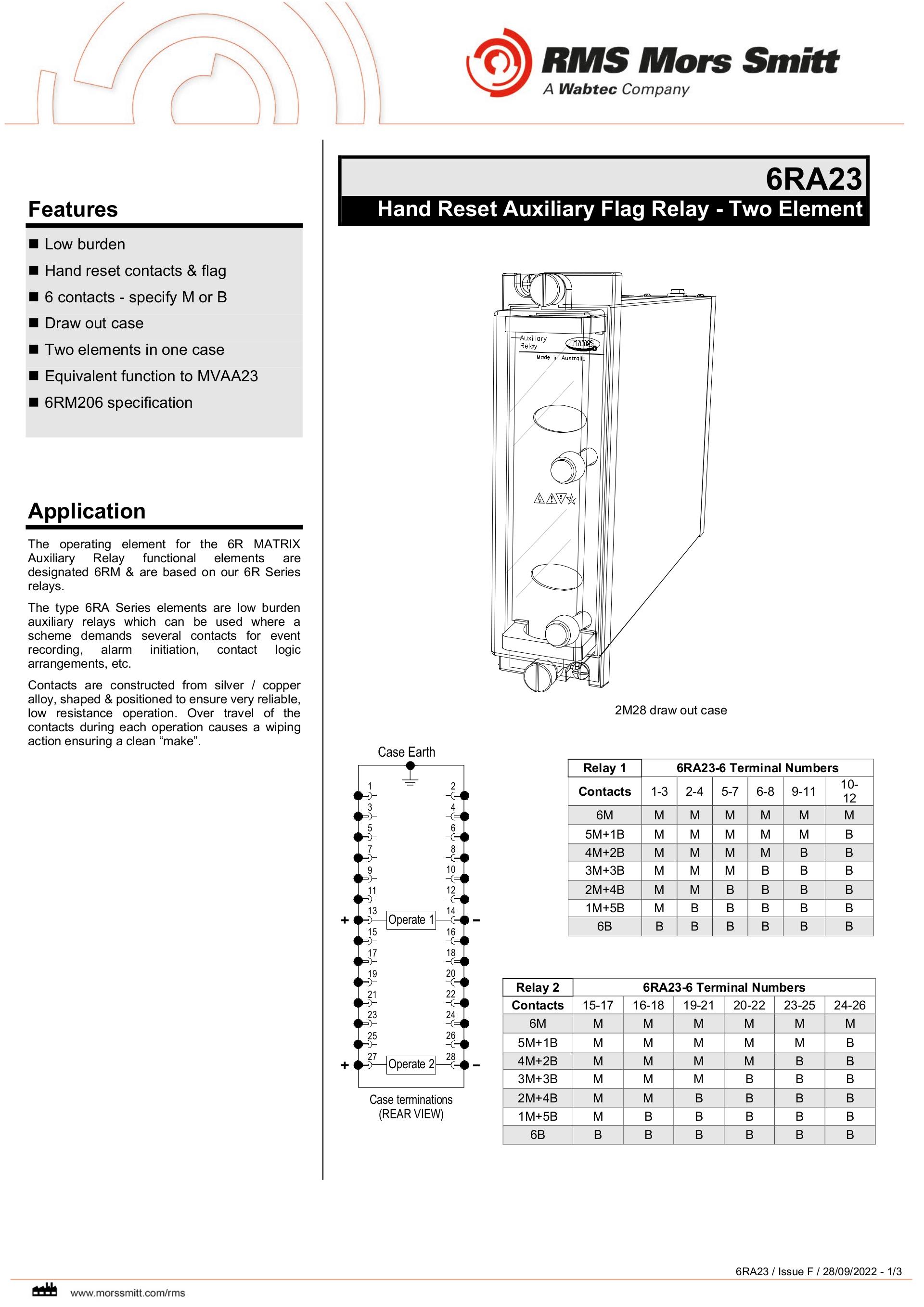 Substation Protection - Auxiliary relays Datasheet 3